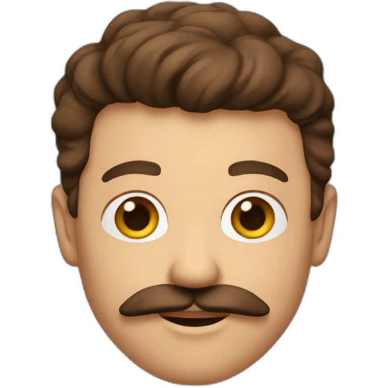 Man with brown impérial moustache emoji