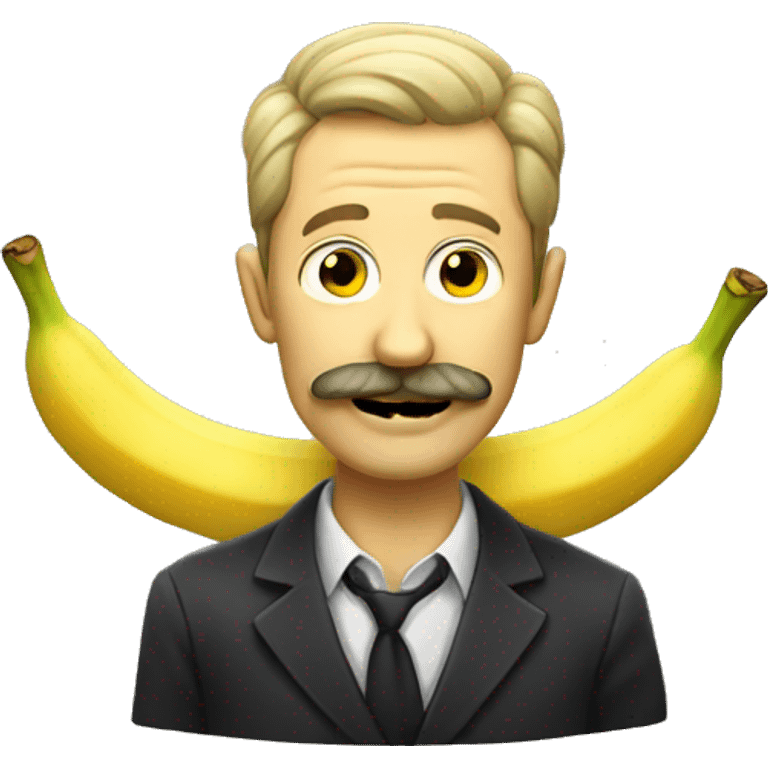 Creepy man with banana mustache  emoji