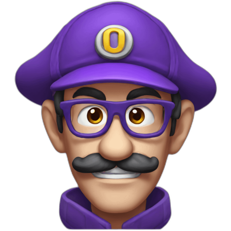 Hyperrealistic Waluigi emoji