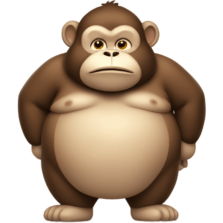 A fat monkey with a big belly  emoji