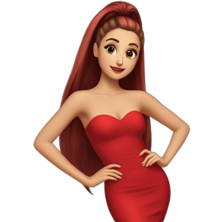 Arianna-grande-sexy-red-dress emoji