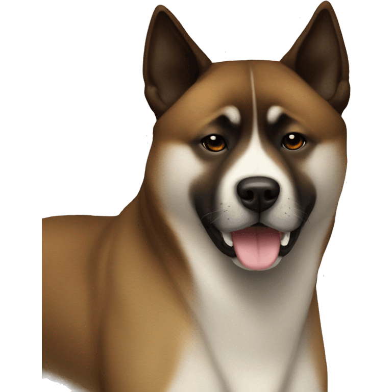 All Brown Fully Brindle Akita Inu skinny without white emoji