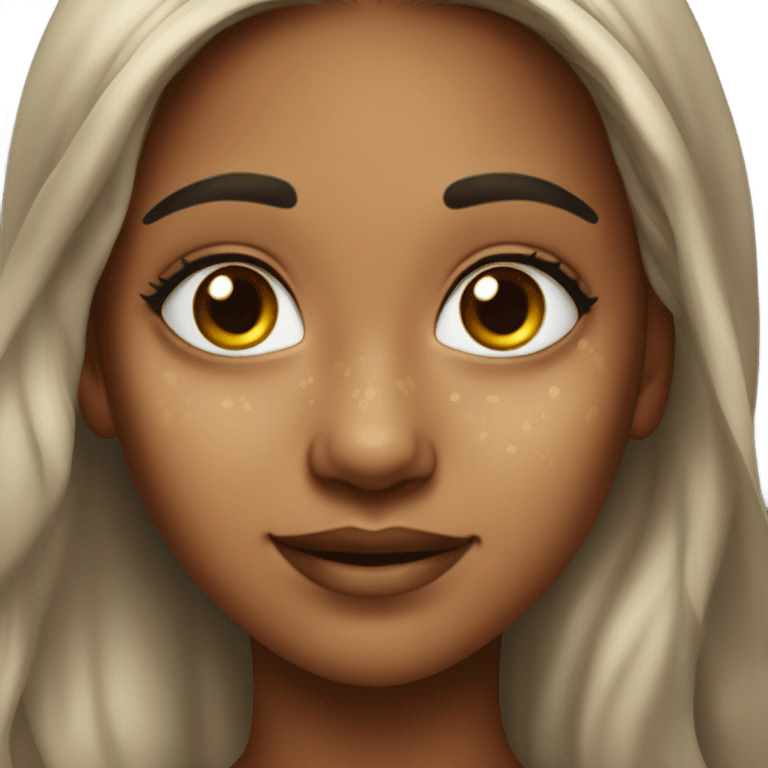 A girl with hyperpigmentation  emoji