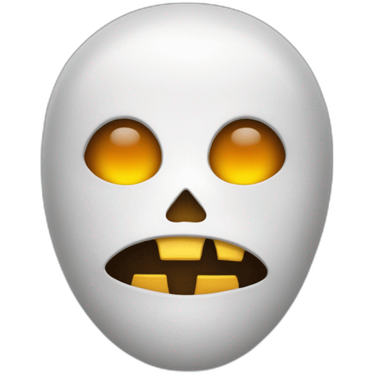 Un humain qui a peur d'un déguisement d'Halloween emoji