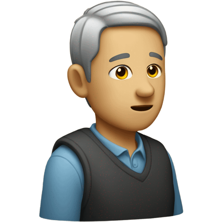 A person holding their ear to welcome a story emoji