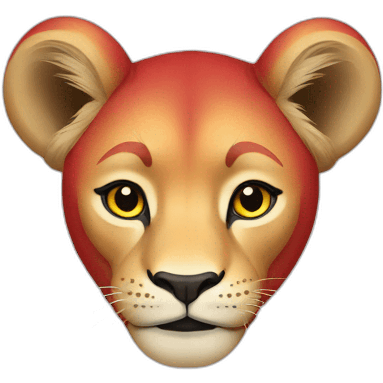 Red lioness emoji