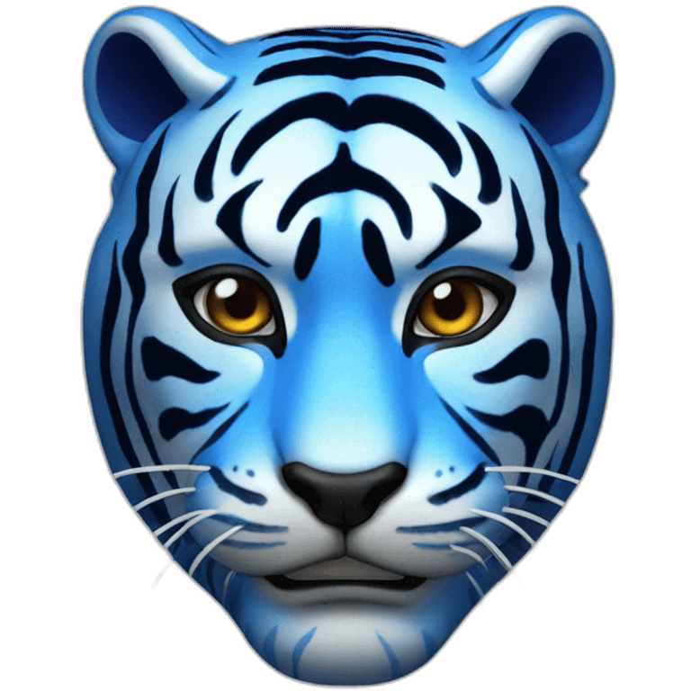 blue tiger Japanese mask emoji