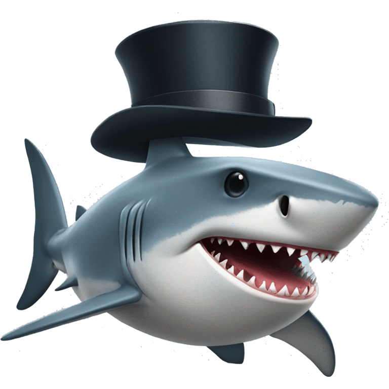 Shark wit a tophat emoji