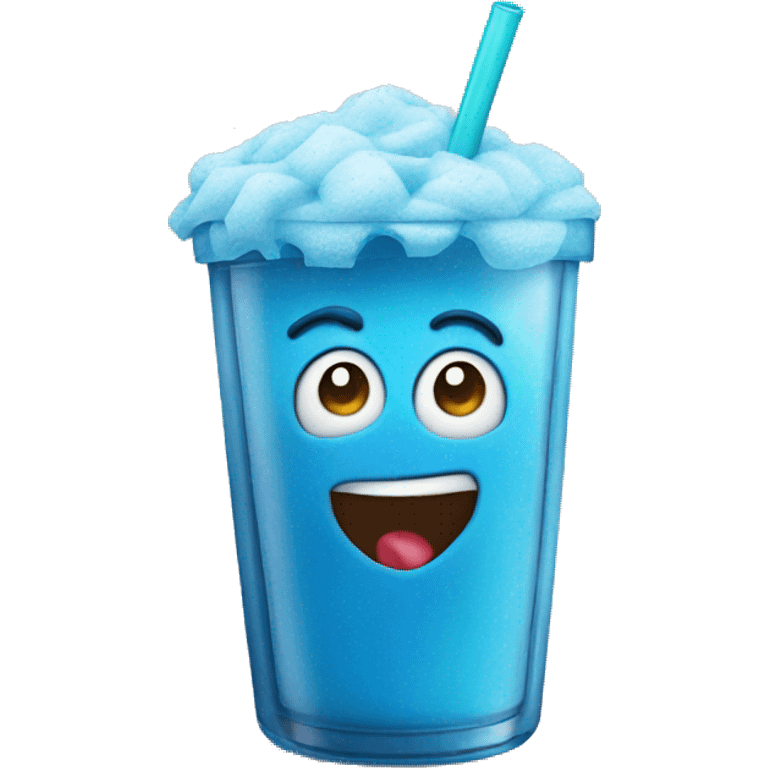 Blue slushie emoji