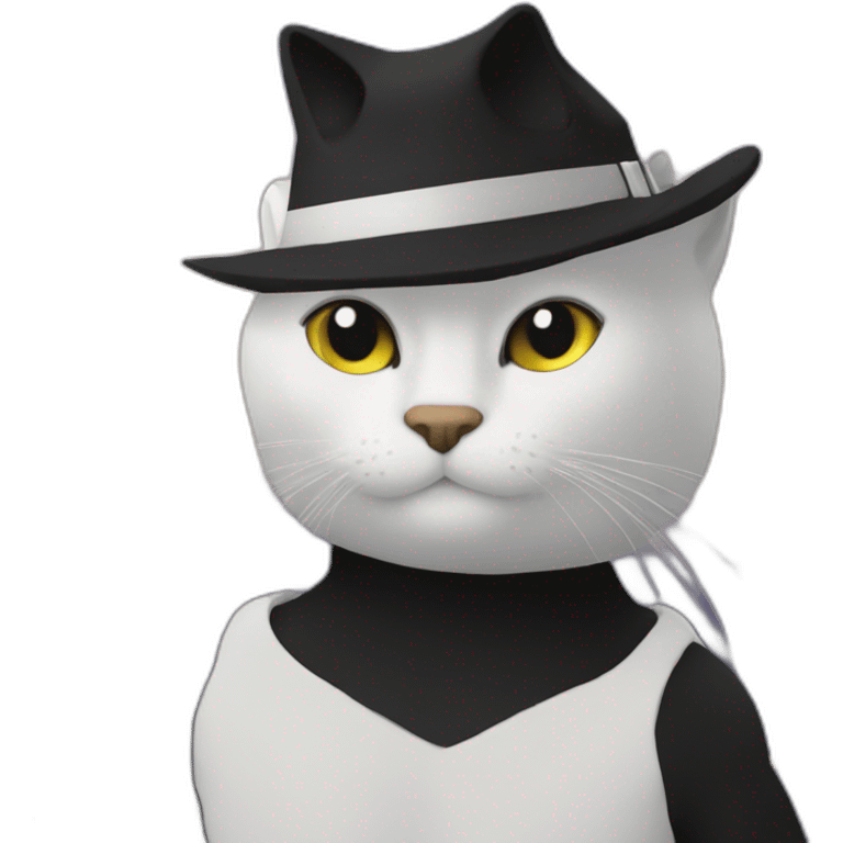 Chat noir et blanc emoji