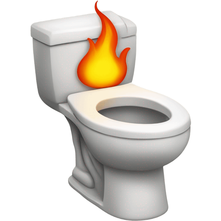 Toilet with fire emoji