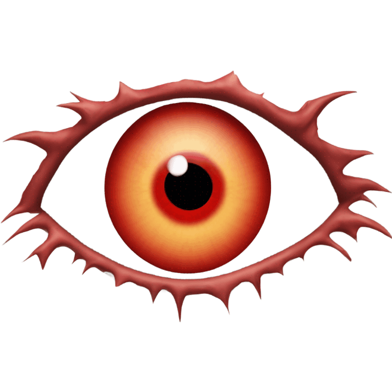 Angry red eye with other eye normal emoji