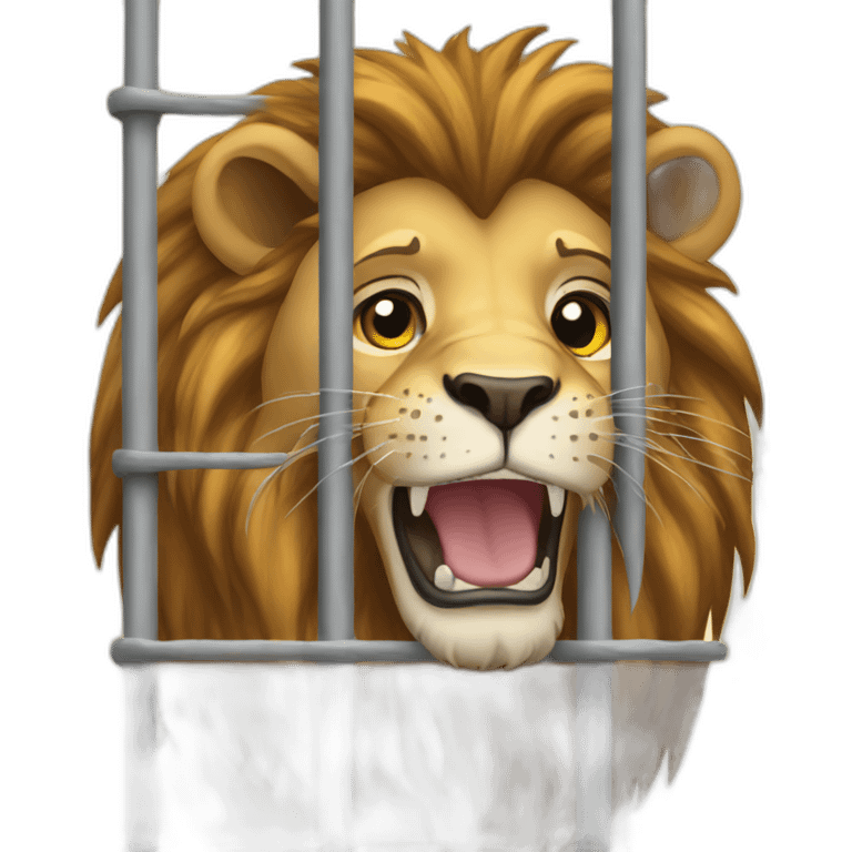 Lion-in-cage emoji