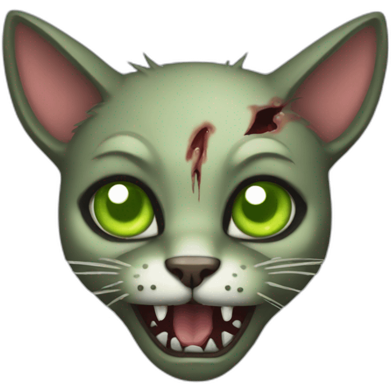 Zombie cat emoji