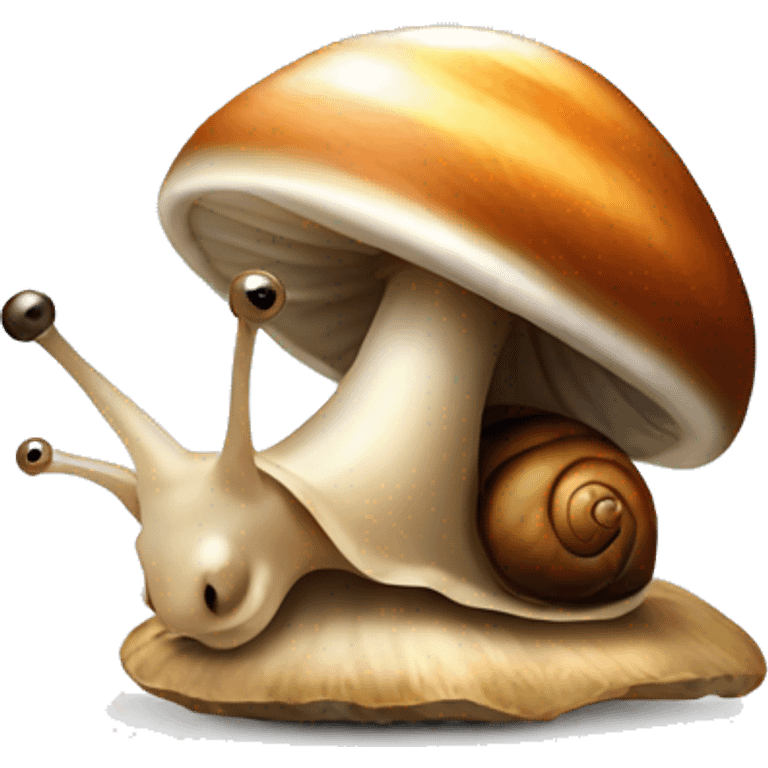 Snail on mushroom emoji