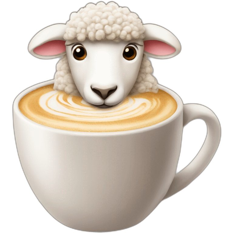 cappuchino with a sheep in it emoji