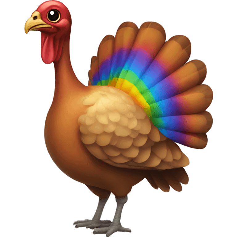 Little rainbow turkey  emoji