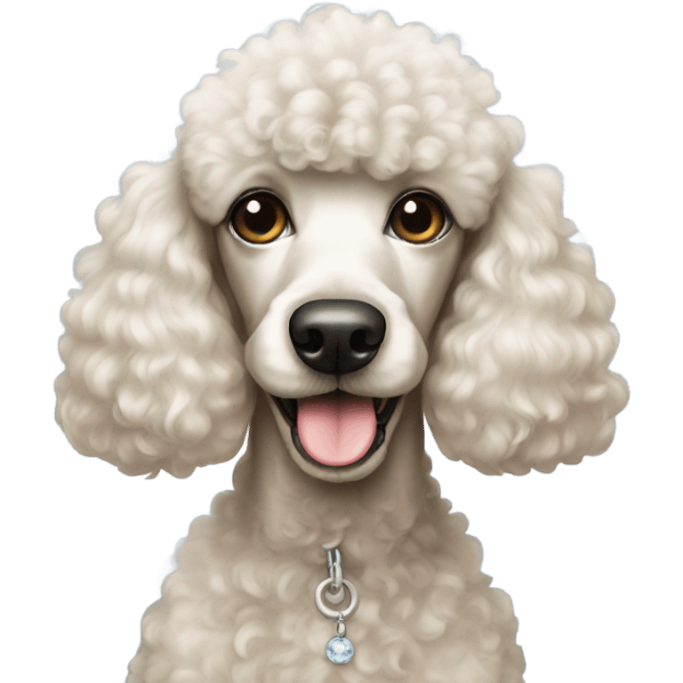 poodle with a nose ring emoji