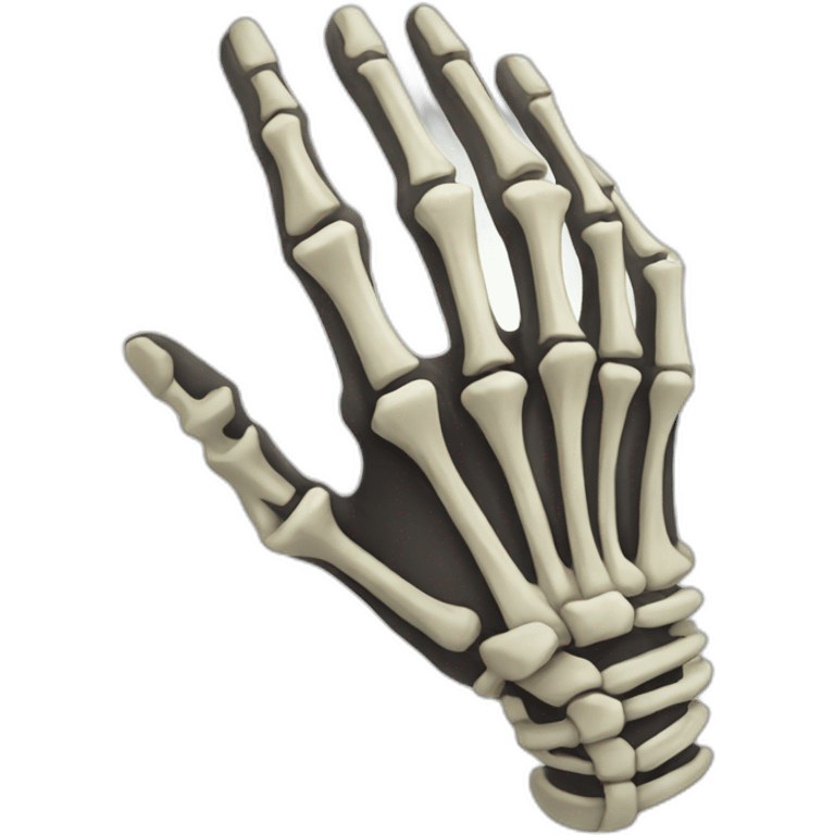 skelington hand emoji