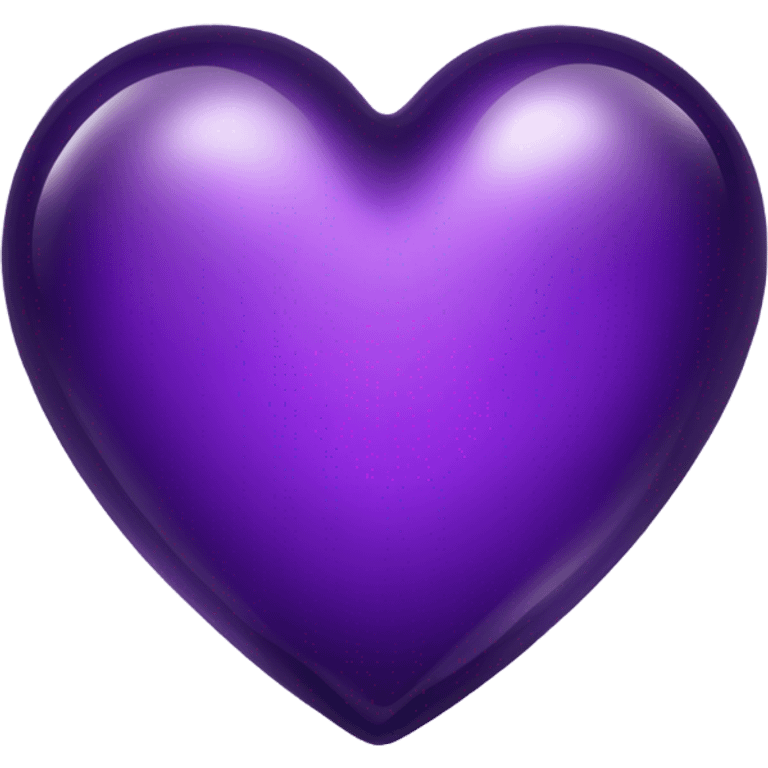 Shiny glass violet heart  emoji