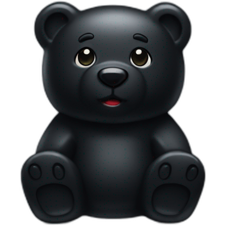 BLACK Gummy bear  emoji