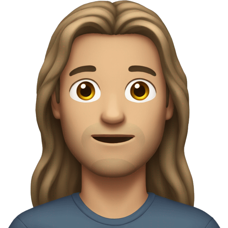 men with long hair, normal skin emoji