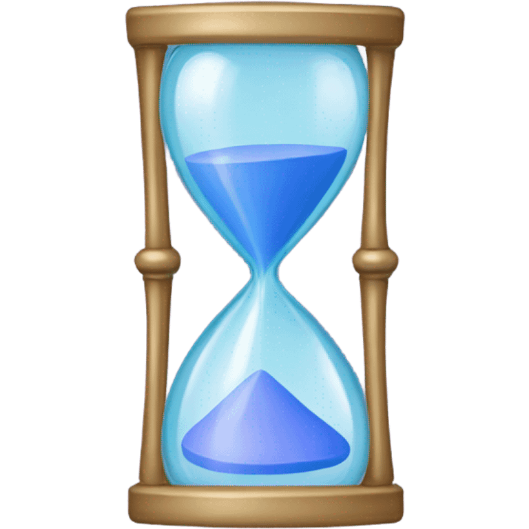 light blue and light purple hourglass emoji