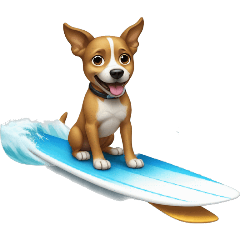 Dog is surfing emoji