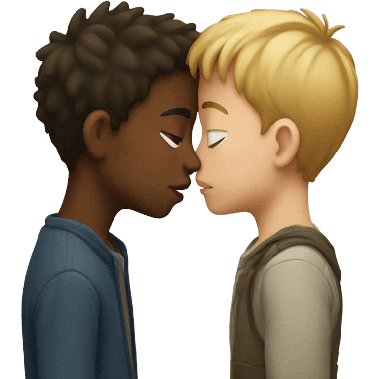 Two boys kissing emoji