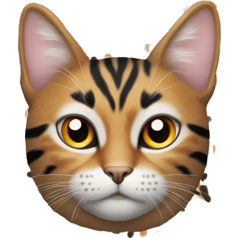 a cat with orange and black spots  emoji