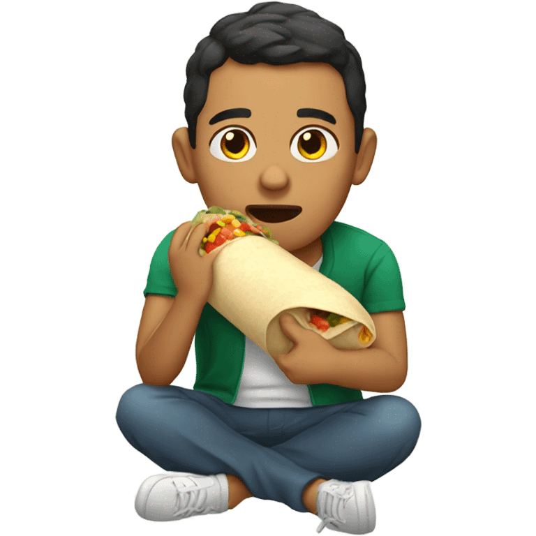 Mexican eating a burrito  emoji