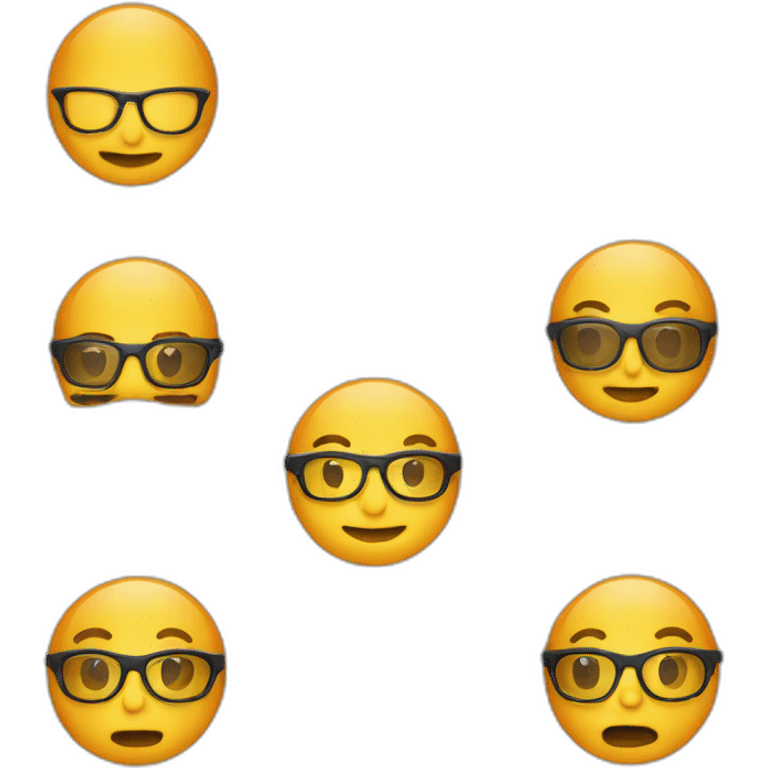 Gas avec des lunettes étant sérieux emoji