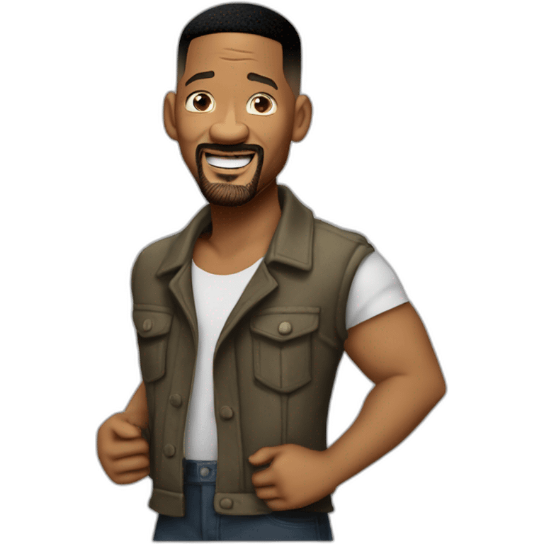 Will Smith qui s'apprête à gifler quelqu'un emoji