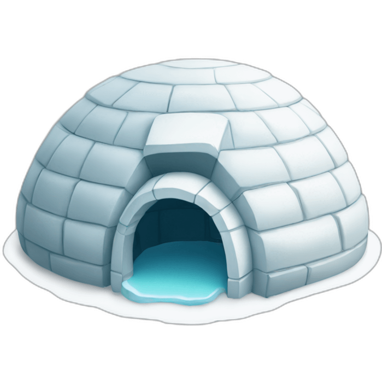 igloo with thank you symbol on top emoji