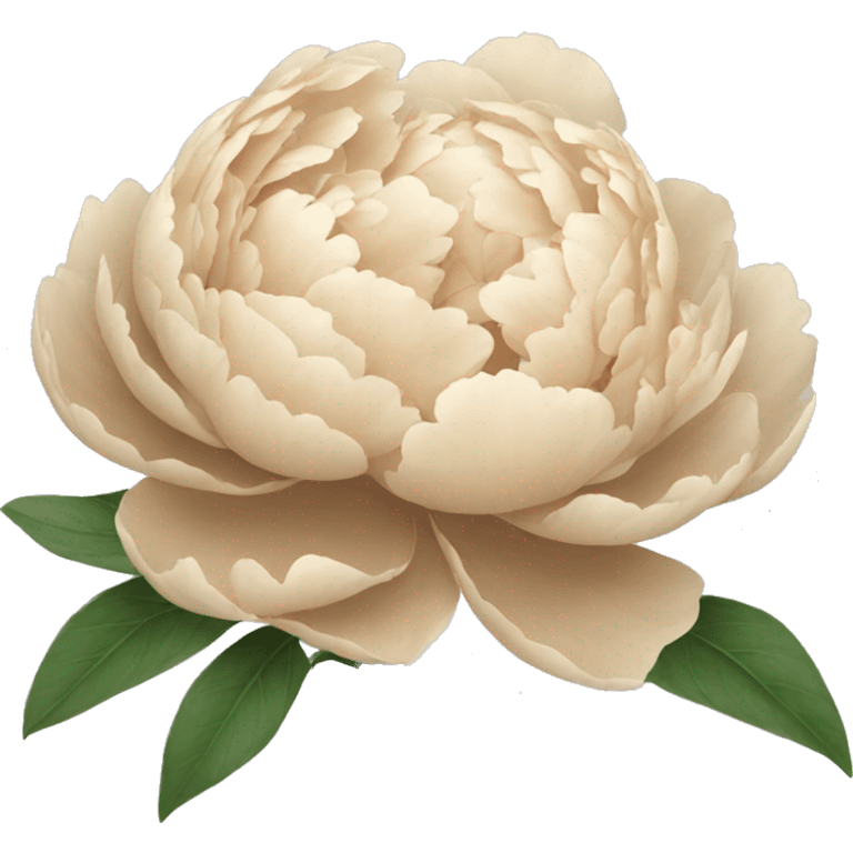 Beige peonies  emoji