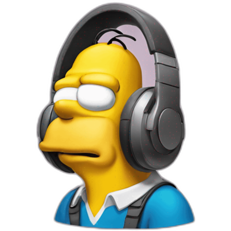 homer simpson headphones emoji