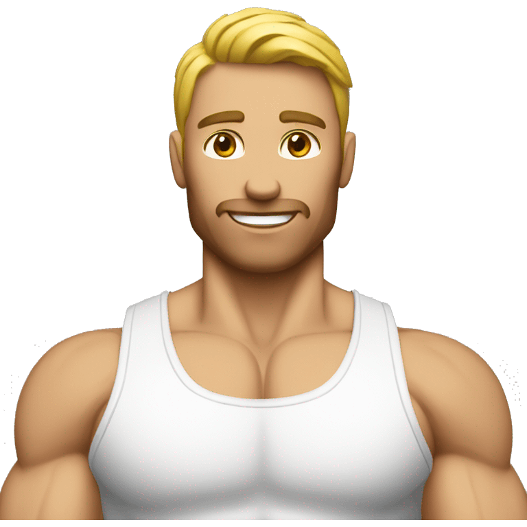 white fitness trainer muscle emoji