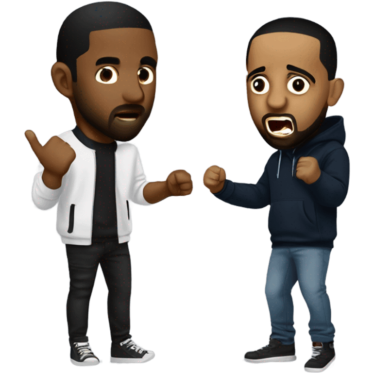 Drake and Kendrick Lamar fighting emoji