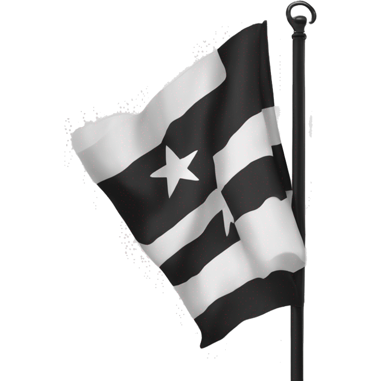 Drapeau des état unis noir et blanc emoji