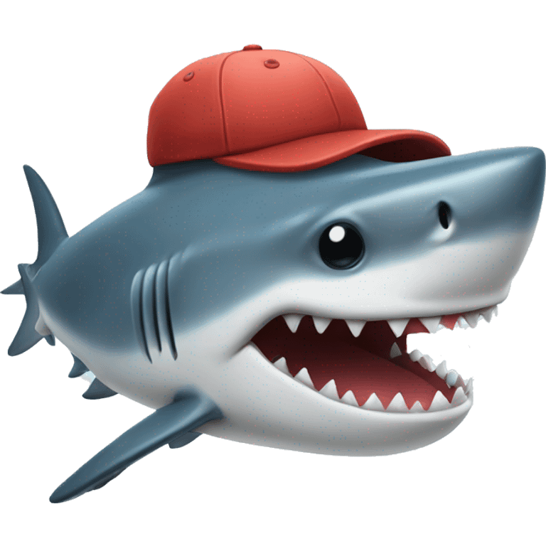 A shark with cap emoji