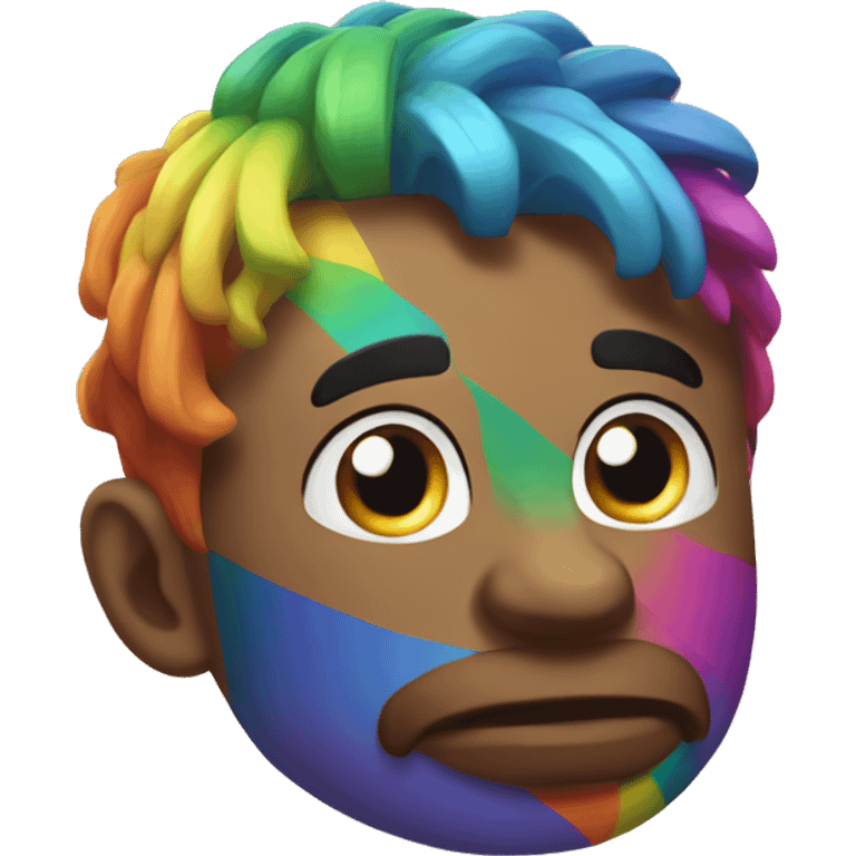 Muscled rainbow bright  emoji