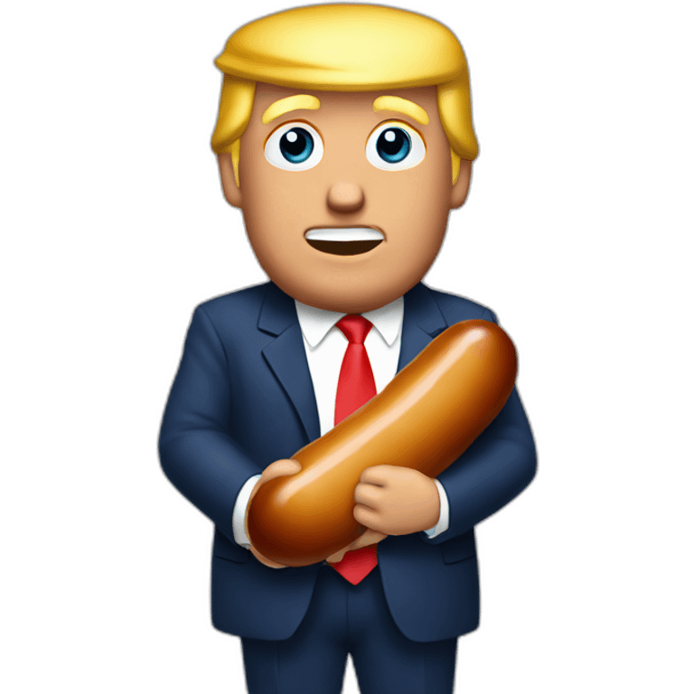 trump-holding-his-sausage emoji