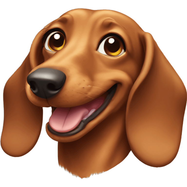 smiling dachshund emoji