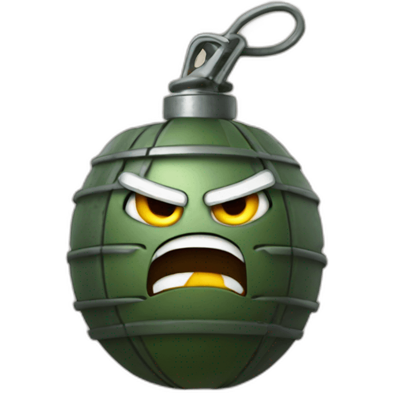 angry grenade face emoji