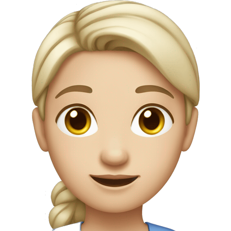 Girl tour guide with fair skin short hair emoji