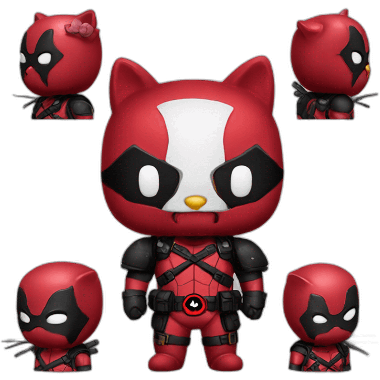 Hello Kitty mange Deadpool emoji