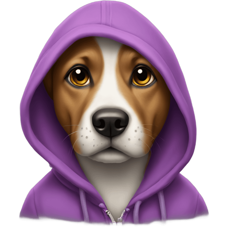 Dog wearing a hoodie emoji