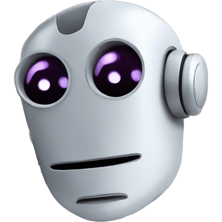 robot head with lots of books floating inside it emoji