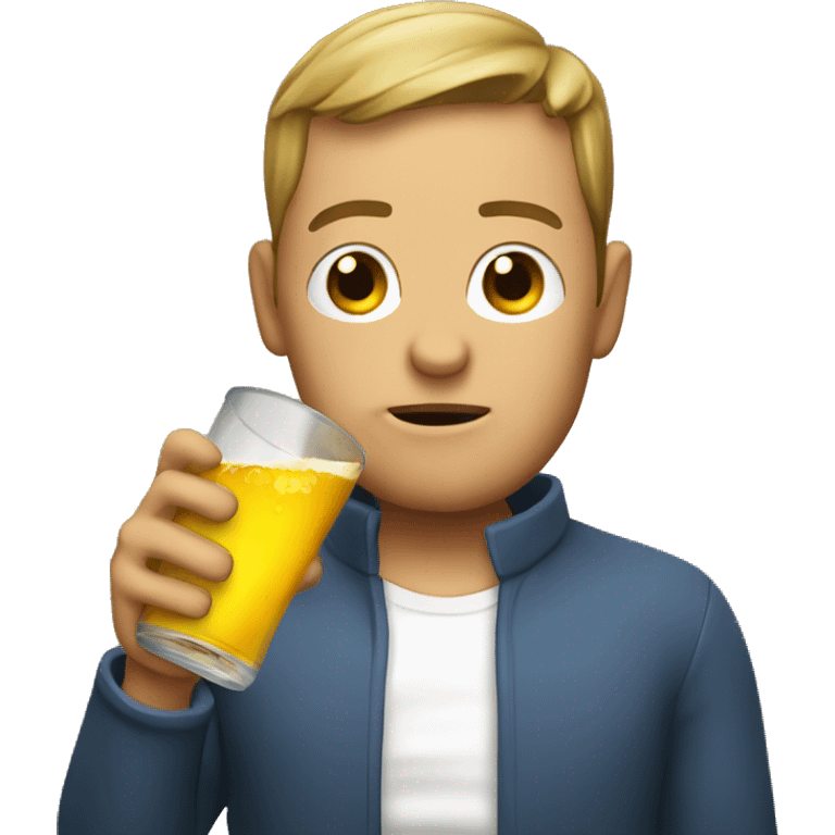 A person drinking buzzball  emoji