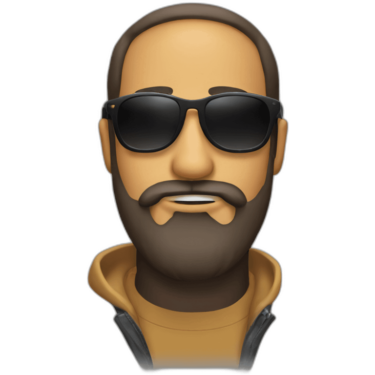 sunglasses beard guy emoji